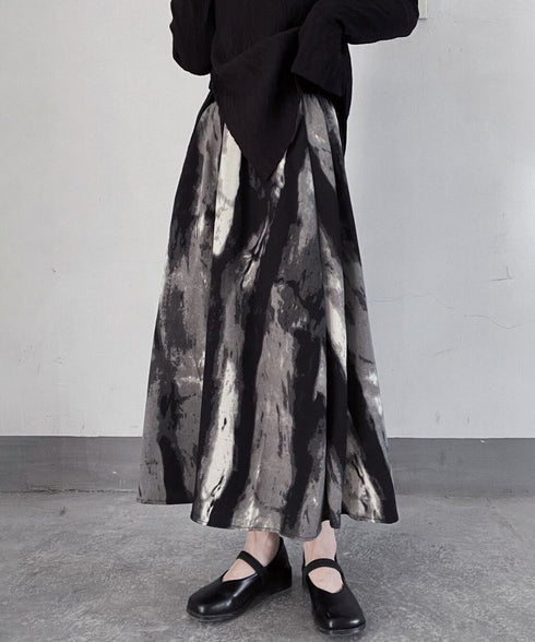 Blurred Print Skirt